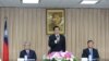台湾总统马英九4月29日针对九二共识在陆委会讲话。 （台湾行政院提供）