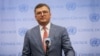Міністр закордонних справ України Дмитро Кулеба виступає перед пресою перед початком на засідання Ради Безпеки ООН щодо ситуації в Україні, у штаб-квартирі ООН у Нью-Йорку, США, 17 липня 2023 року. REUTERS/Brendan McDermid