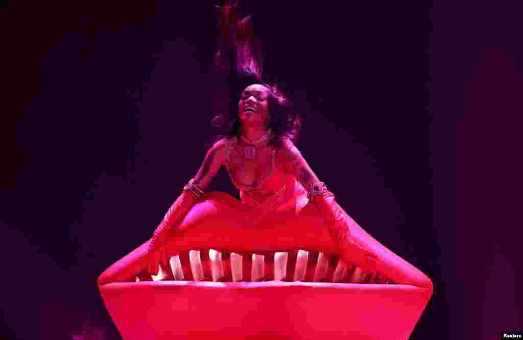 GloRilla performs during the BET Awards in Los Angeles, California, June 25, 2023.