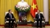 Chủ tịch nước Việt Nam Tô Lâm (phải) tiếp Ngoại trưởng Mỹ Antony Blinken tại Phủ Chủ tịch ở Hà Nội hôm 27/7/ 2024.