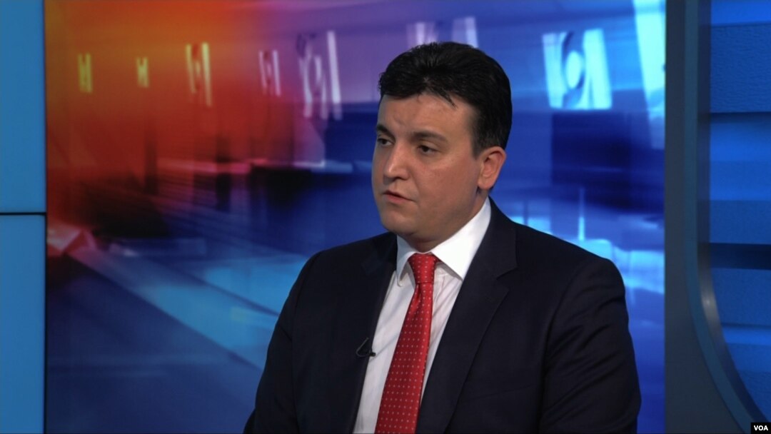 Andrej Milović, ministar pravde Crne Gore, tokom intervjua za Glas Amerike (Foto: VOA)