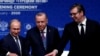 ARHIVA: Ruski, turski i srpski predsenik tokom ceremonije puštanja u rad gasovoda "Turski tok", januara 2020. (Foto: REUTERS/Umit Bektas)