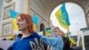 Rally of Ukrainians in Skopje - One year resistance to the Russian aggression 
