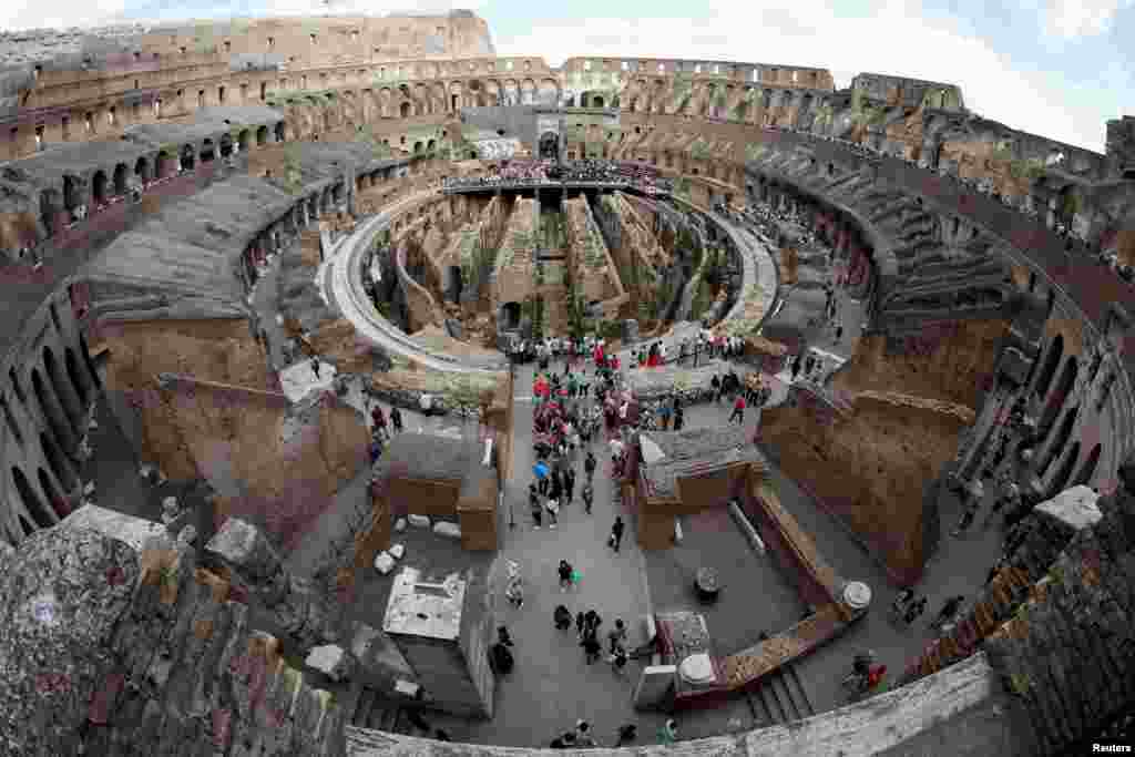 Tourists visit the Colosseum, in Rome, Italy, May 30, 2023.