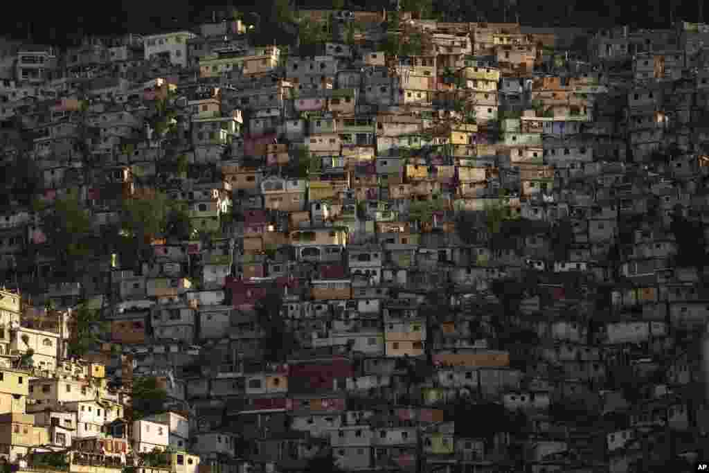 Houses blanket a hillside in Port-au-Prince, Haiti, June 4, 2023.