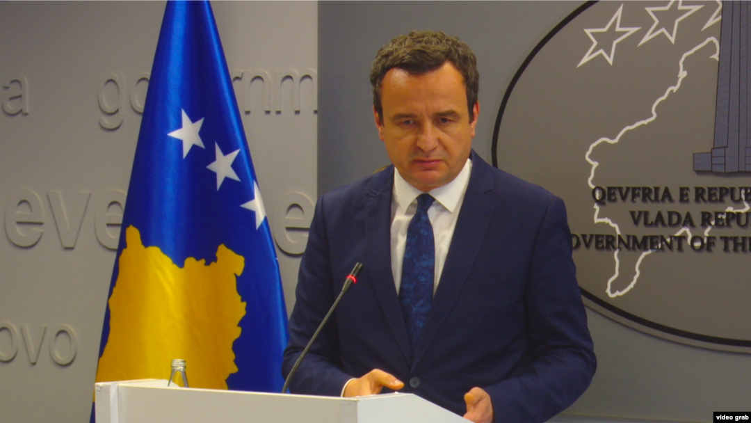Kosovski premijer Aljbin Kurti na konferenciji za novinare, 13. juna 2023.