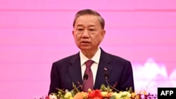 Ông Tô Lâm tại một cuộc họp báo tại Hà Nội, ngày 3 tháng Tám, 2024. Hình minh hoạ.