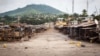 An empty local market area is seen, as Sierra Leone government enforces a three day lock-down on movement of all people in a attempt to fight the Ebola virus, in Freetown, Sierra Leone, Sept. 19, 2014. 