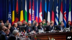 На совещании министров иностранных дел стран НАТО. Бухарест, 29 ноября 2022 г.