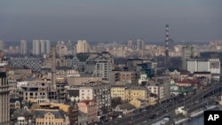 Центр Киева в день нанесения российских авиаударов 10 февраля 2023 г.