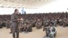Xasan Sheekh la hadlaya ciidanka lagu tababarayo Eritrea