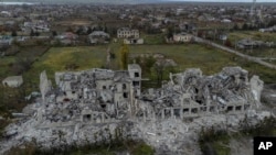 Разрушенные здания в Херсонской области. Ноябрь 2022 г.