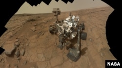 This self-portrait of NASA's Mars rover Curiosity combines 66 exposures taken by the rover's Mars Hand Lens Imager during the 177th Martian day, or sol, of Curiosity's work on Mars. (Feb. 3, 2013)