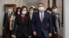 台湾总统蔡英文2021年11月13日在总统府会见洪都拉斯总统赫尔南德斯（Juan Orlando Hernández）（图片来源：台湾总统府）