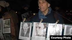 Участник митинга на Троицкой площади в День чекиста