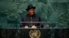 Nigerian president Goodluck Ebele Jonathan addresses the 69th United Nations General Assembly at the U.N. headquarters in New York, Sept. 24, 2014. 