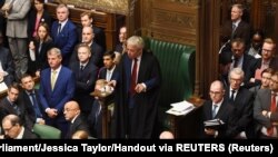 ប្រធាន​សភា​អង់គ្លេស លោក John Bercow ថ្លែង​នៅ​ក្នុង​ការ​ជជែក​ដេញដោល​ស្តី​ពី Brexit នៅ​ក្នុង​ក្រុង​ឡុងដ៍ កាលពី​ថ្ងៃទី១៩ ខែតុលា ឆ្នាំ២០១៩។