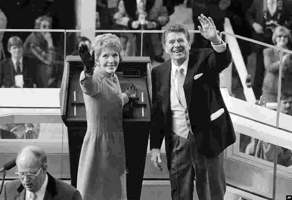 رونالد ریگان و بانوی اول پس از ادای سوگند ریاست جمهوری - 20 ژانویه 1981 