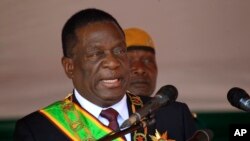 Rais wa Zimbabwe Emmerson Mnangagwa.(AP).
