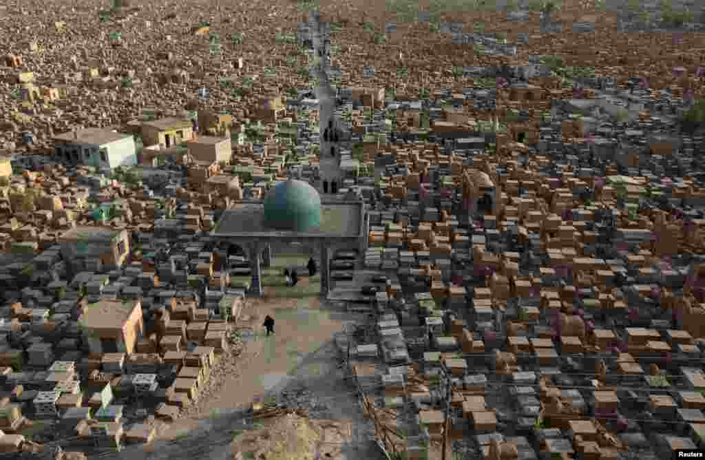 The Wadi al-Salam cemetery, Arabic for "Peace Valley," in Najaf, south of Baghdad, Iraq.