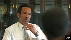 FILE - Botswana's President Ian Khama.