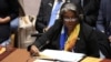 ARCHIVO: La embajadora de Estados Unidos ante las Naciones Unidas, Linda Thomas-Greenfield, habla durante una reunión del Consejo de Seguridad de la ONU sobre la guerra entre Rusia y Ucrania, en la sede de la ONU en la ciudad de Nueva York el 23 de febrero de 2024.