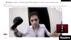Imagen de archivo de 2019 de cuano Ovidio Guzmán, hijo del capo Joaquín 'El Chapo' Guzmán, fue capturado brevemente por la policía militar mexicana en un complejo residencial cerca del centro de Culiacán en el estado de Sinaloa, México, el 17 de octubre de ese año.