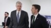 Supreme Court nominee Judge Neil Gorsuch, left, walks with Sen. Ben Sasse (R-NE) at the Capitol Hill in Washington, D.C., Feb. 7, 2017. 