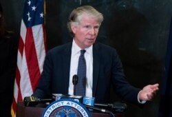 FILE - Manhattan District Attorney Cyrus Vance Jr. speaks at a news conference in New York, Feb. 24, 2020.