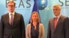Predsednik Srbije Aleksandar Vučić, visoka predstavnica Federika Mogerini i predsednik Kosova Hašim Tači 