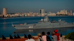 Фрегат ВМФ России "Адмирал Горшков" в порту Гаваны. 2019 год.
