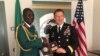 Babban Hafsan Sojin Najeriya Janar Tukur Yusuf Buratai tare da Mataimakin Babban Hafsan Sojin Amurka, Janar James C. McConville.