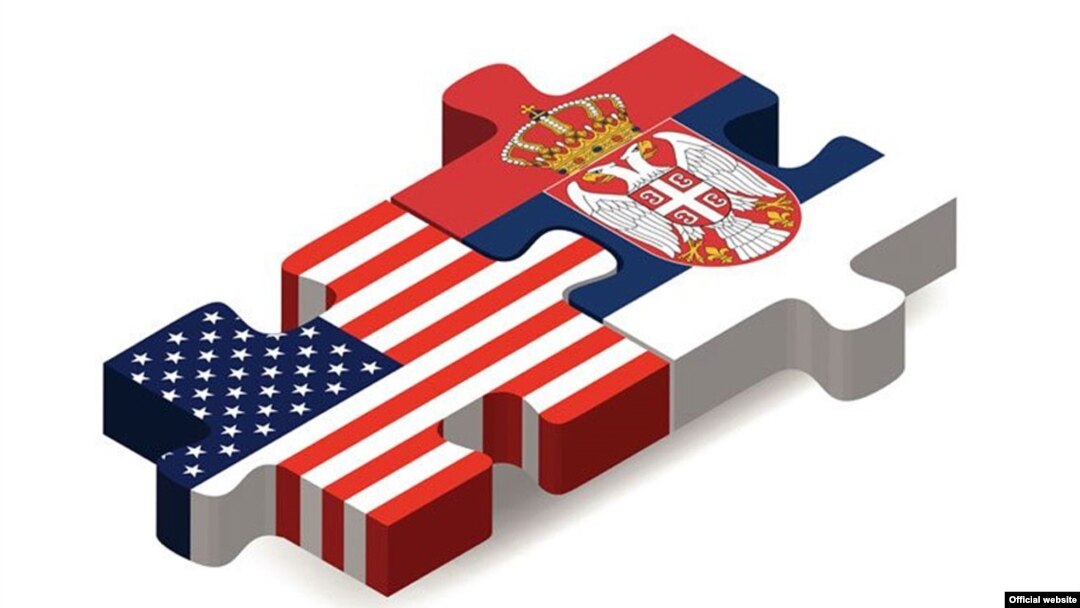 Arhiva, ilustracija: Stilizovane zastave SAD i Srbije (Grafika: Ambasada SAD u Srbiji)