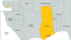 Map of Ghana, Africa