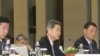 中国国台办主任张志军于第二次两岸事务首长会议会前致词 (2014年6月25日，美国之音张佩芝拍摄)