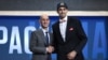 NBA-ს კომისარი ადამ სილვერი და გოგა ბითაძე