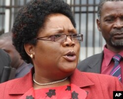 FILE - Zimbabwean Deputy President Joice Mujuru.