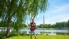 Mikah Meyer at Constitution Gardens, a park area in DC, May 20, 2016. 