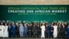 FILE - African heads of states and governments pose during African Union (AU) Summit for the agreement to establish the African Continental Free Trade Area in Kigali, Rwanda, on March 21, 2018. (Photo by STR/AFP)
