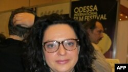 Катерина Копылова на украинском стенде Европейского кинорынка в Берлине