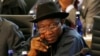 FILE - Nigeria President Goodluck Jonathan at the U.S.-Africa Leaders Summit at the State Department in Washington, Aug. 6, 2014. 