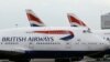 FILE - British Airways planes are parked at Heathrow Airport in London, Britain, Jan. 10, 2017.