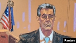 Michael Cohen, el exmediador político de Donald Trump, declara en una corte de Nueva York el martes 14 de mayo de 2024.