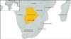 Map of Botswana, Africa