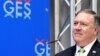 U.S. Secretary of State Mike Pompeo listens during the opening reception for the GES 2019, The Hague, Netherlands, June 3, 2019.