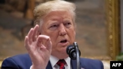 Predsjednik SAD Donald Trump tokom govora u Bijeloj kući, 9. maja 2019. (Foto: AFP/Jim Watson)