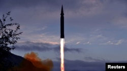 Запуск гиперзвуковой ракеты в Северной Корее (архивное фото)