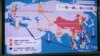 台湾立法院质询会议展示的一带一路地图