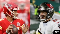 Patrik Mahoms, kvoterbek Kanzas Siti Čifsa i Tom Brejdi, kvoterbek Tampa Bej Bakanirs staju na crtu u finalu NFL lige. 