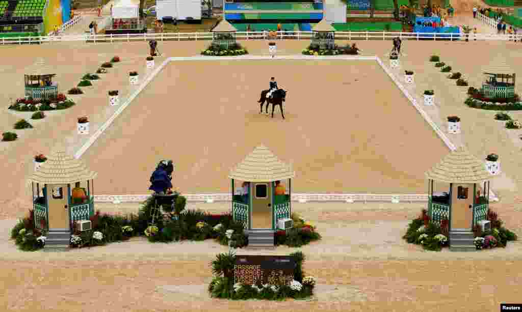 Arena lomba berkuda Olimpiade di kota Rio de Janeiro, Brazil